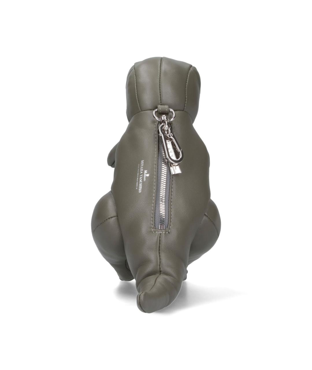 MAISON MIHARA YASUHIRO Серая кожаная сумка через плечо, фото 3