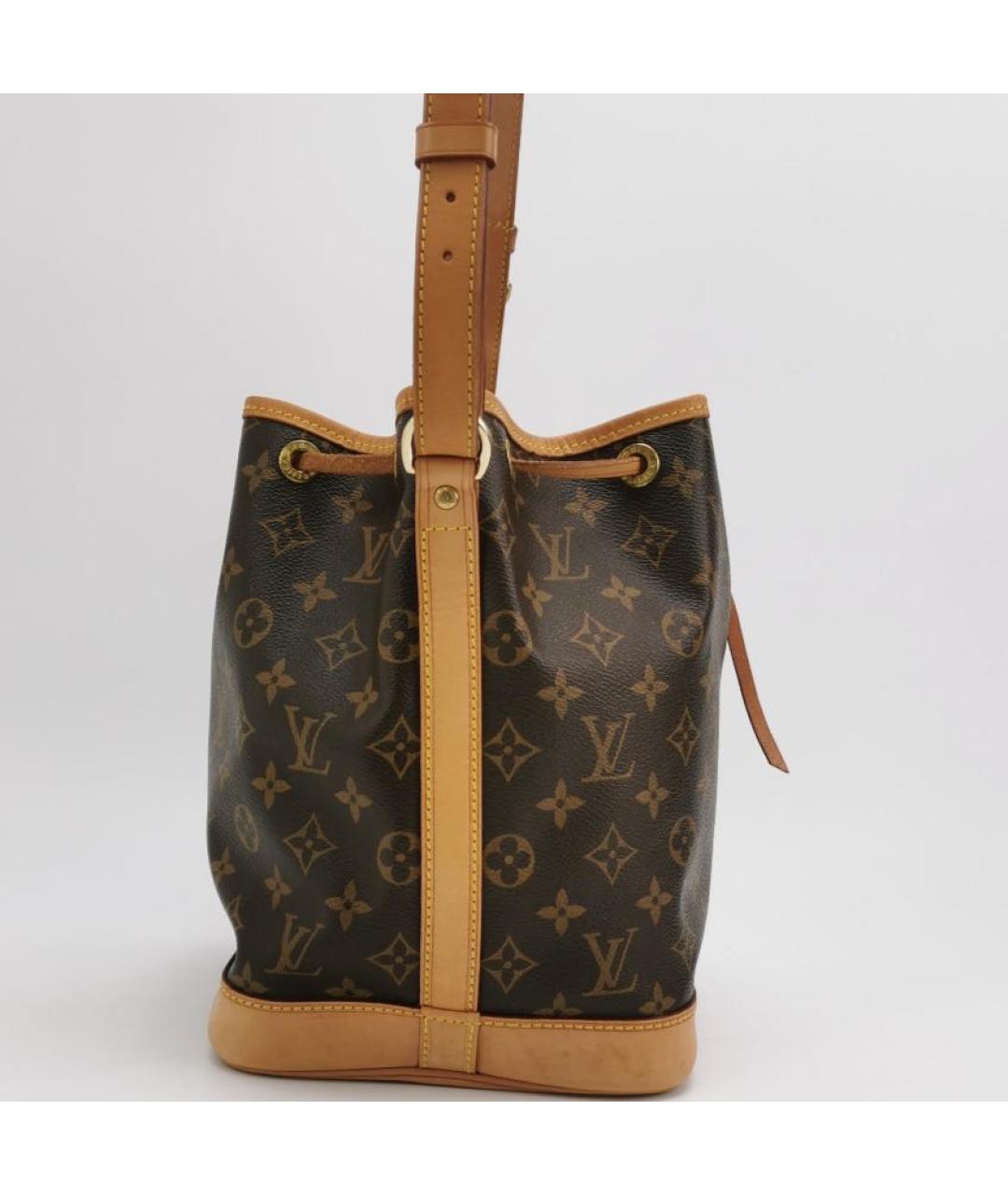 LOUIS VUITTON Коричневая кожаная сумка тоут, фото 3