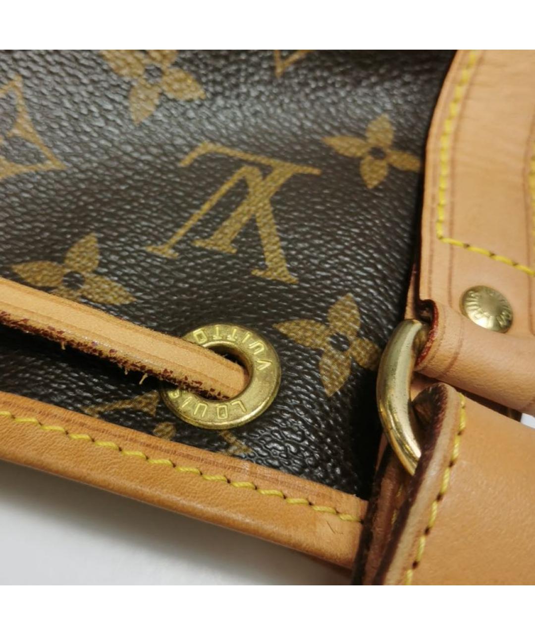 LOUIS VUITTON Коричневая кожаная сумка тоут, фото 8