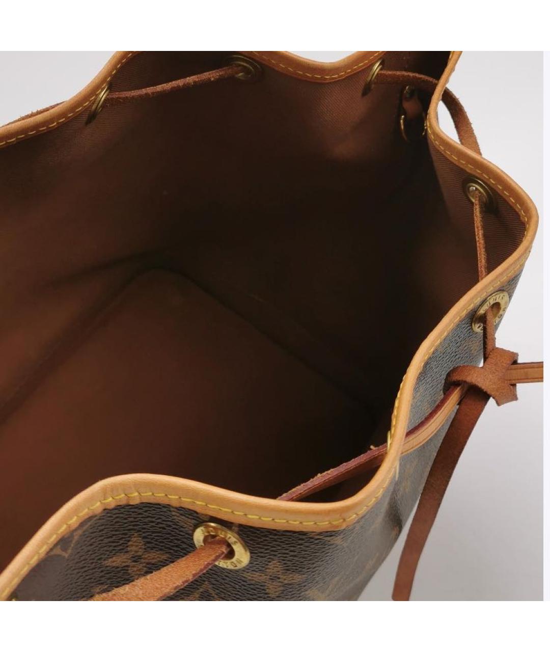 LOUIS VUITTON Коричневая кожаная сумка тоут, фото 6