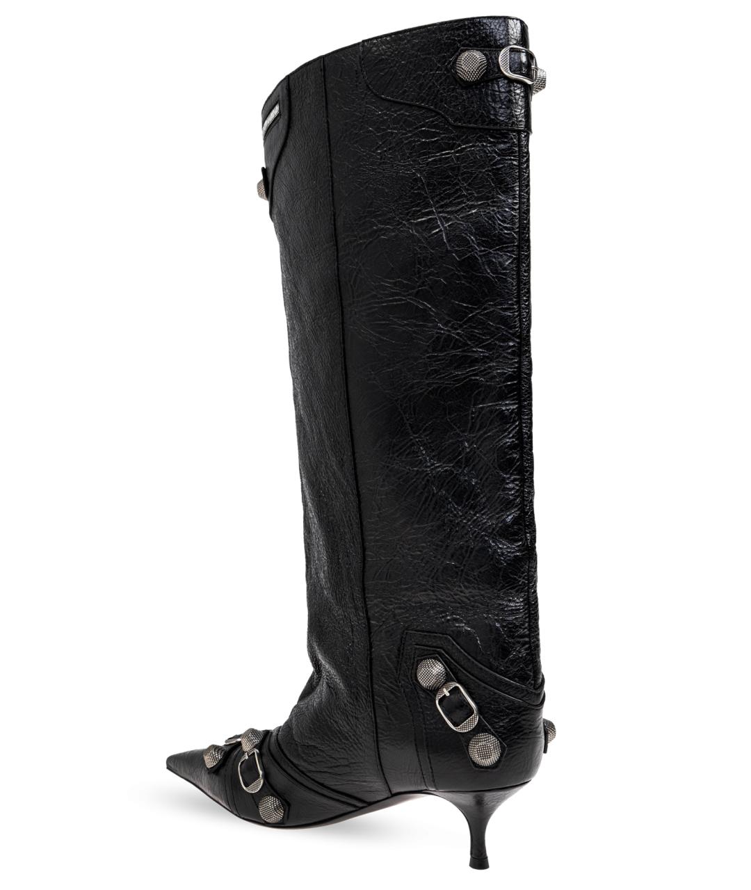 BALENCIAGA Черные кожаные сапоги, фото 4