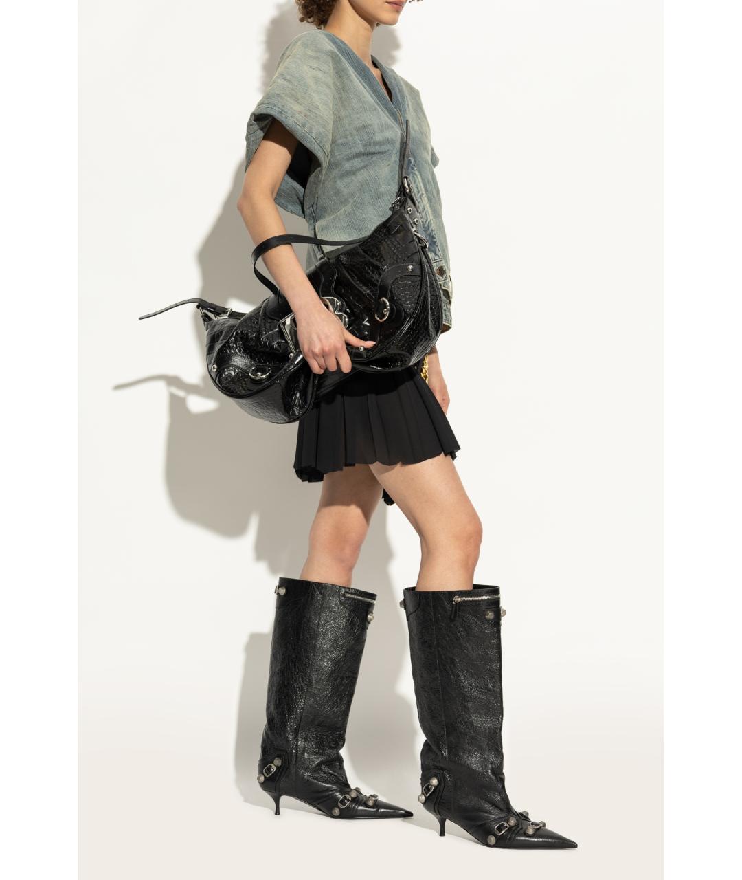 BALENCIAGA Черные кожаные сапоги, фото 6