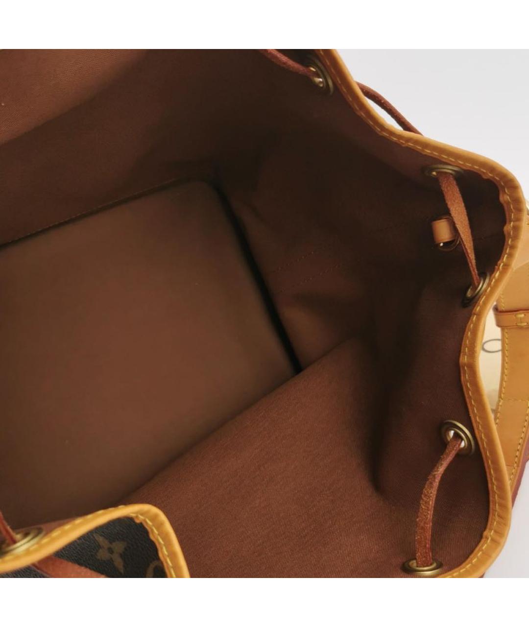 LOUIS VUITTON Коричневая кожаная сумка тоут, фото 6