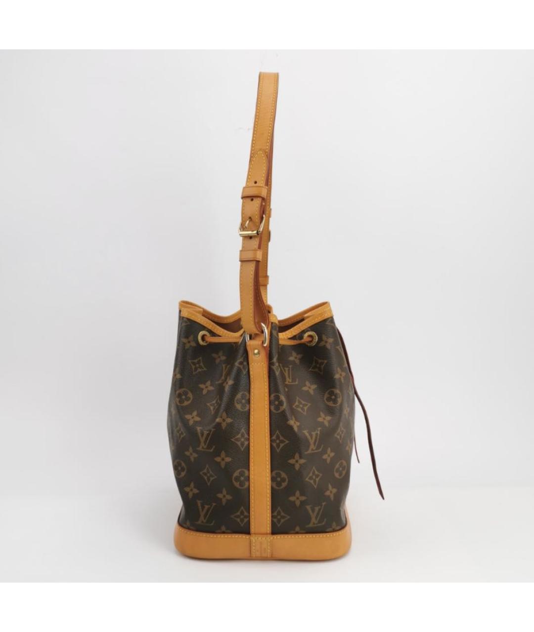 LOUIS VUITTON Коричневая кожаная сумка тоут, фото 3