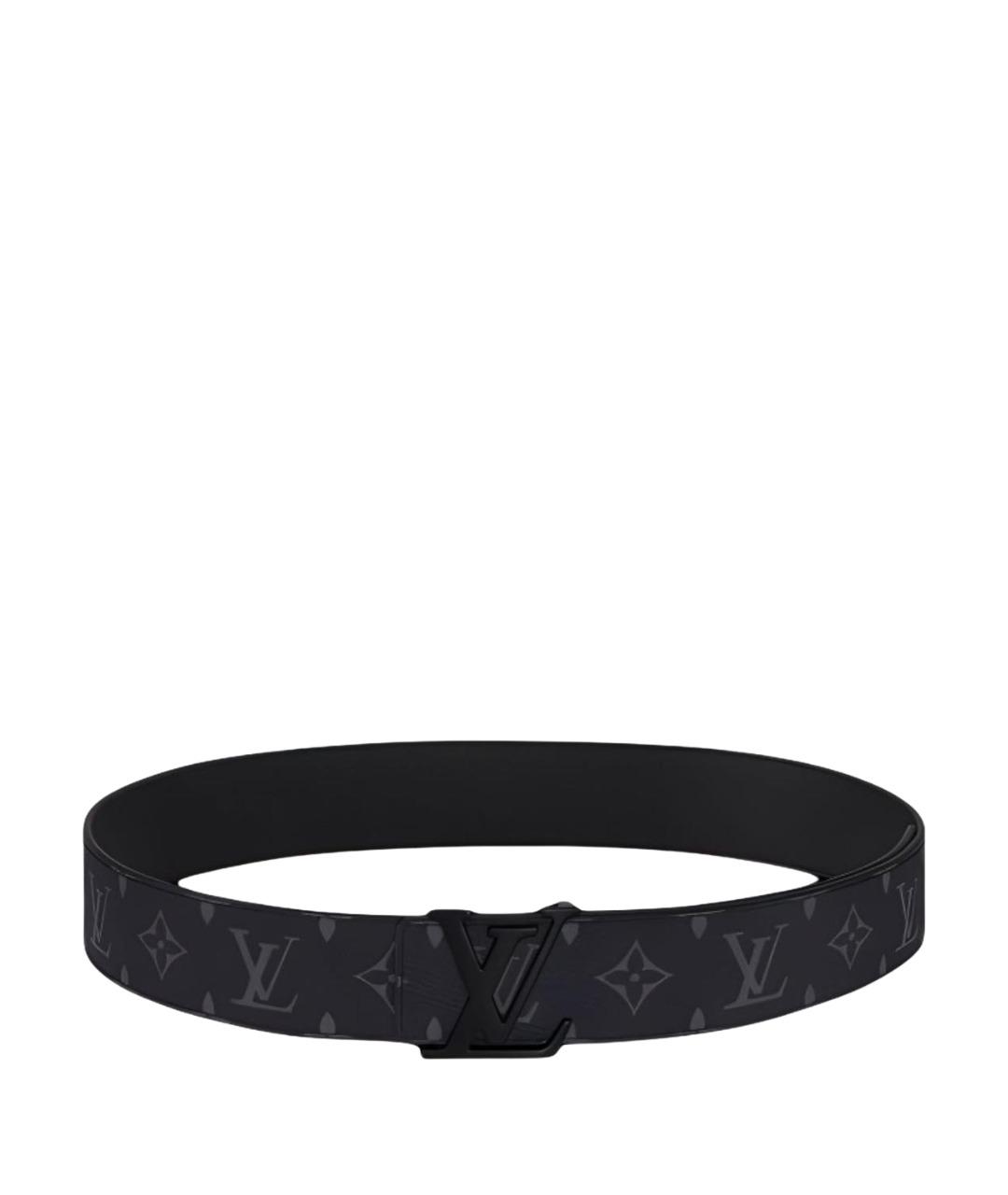 LOUIS VUITTON Черный кожаный ремень, фото 1