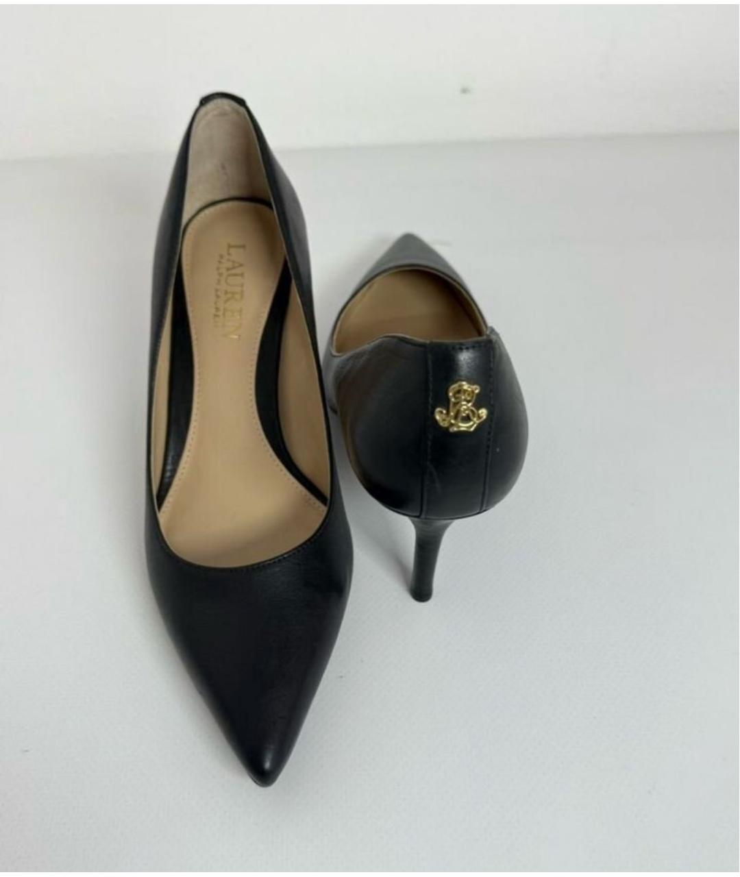 RALPH LAUREN COLLECTION Черные кожаные туфли, фото 8