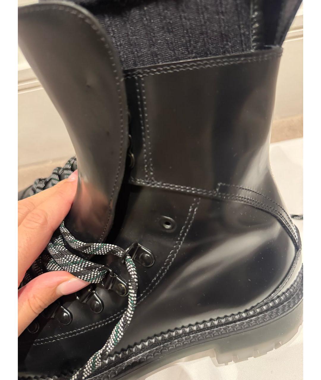JIMMY CHOO Черные кожаные ботинки, фото 5