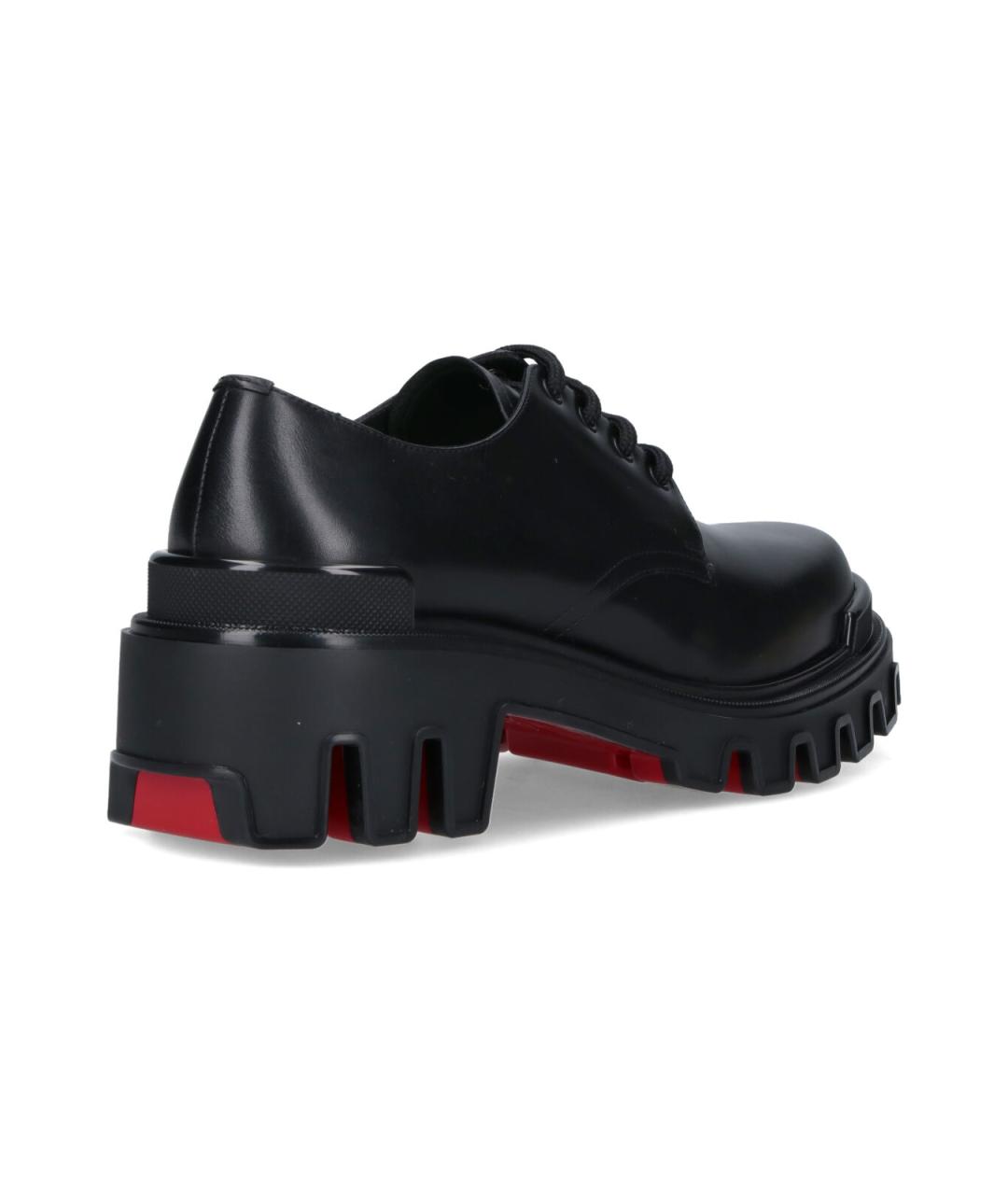 CHRISTIAN LOUBOUTIN Черные кожаные низкие ботинки, фото 4