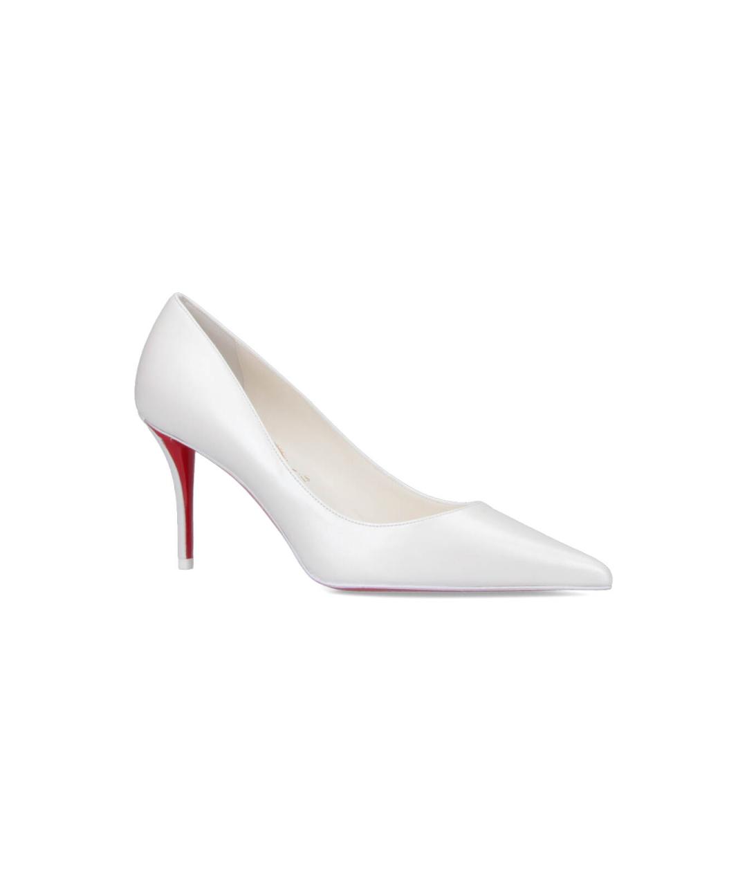 CHRISTIAN LOUBOUTIN Белые кожаные туфли, фото 2