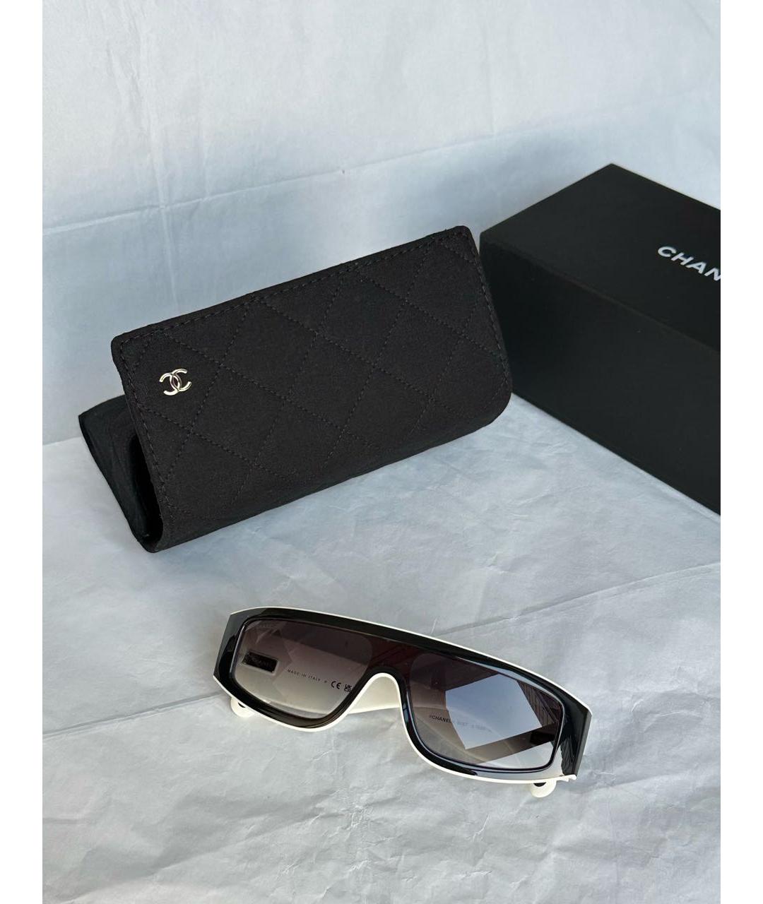 CHANEL Черные пластиковые солнцезащитные очки, фото 4