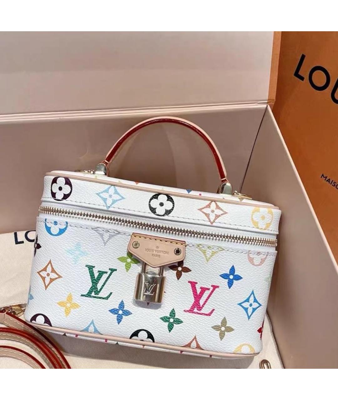 LOUIS VUITTON Белая кожаная сумка через плечо, фото 2