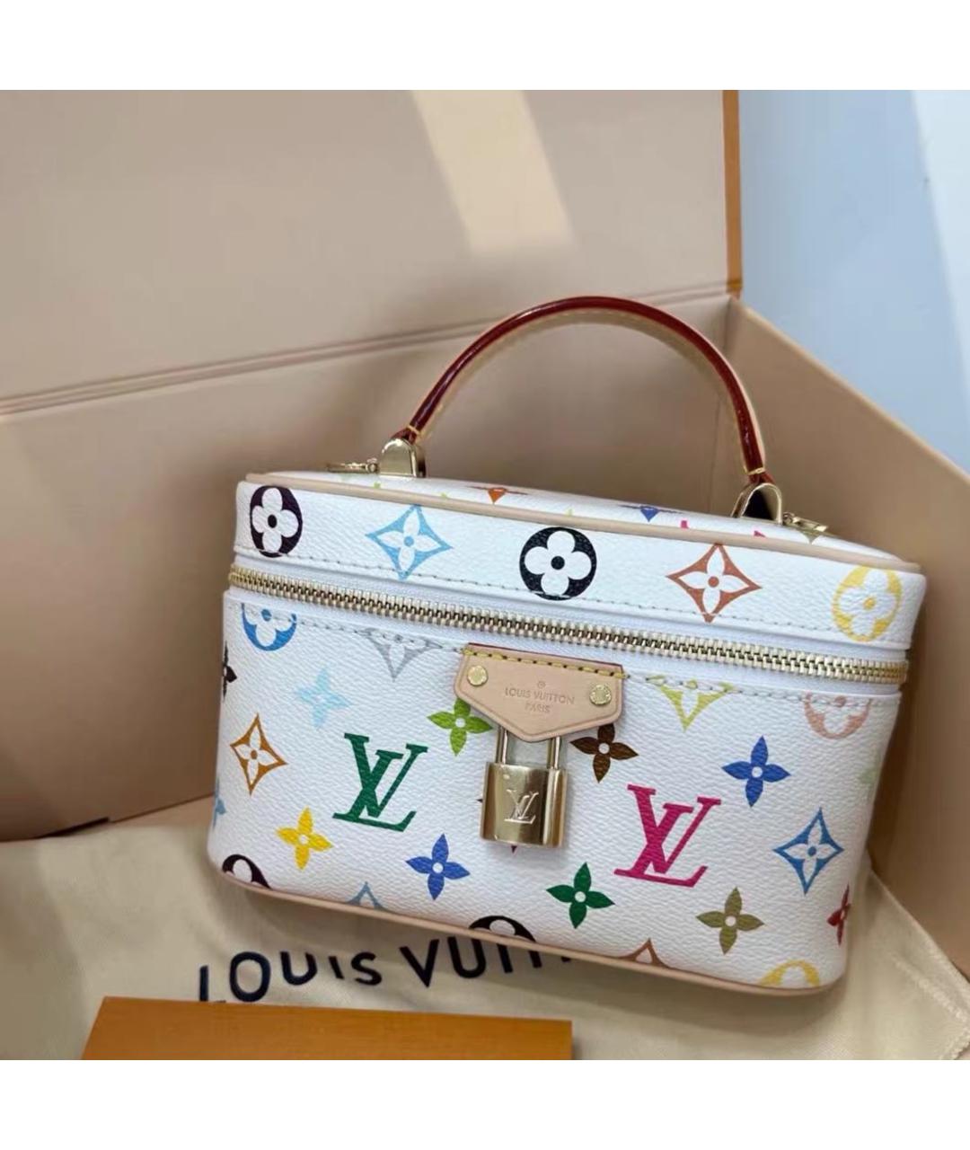 LOUIS VUITTON Белая кожаная сумка через плечо, фото 5