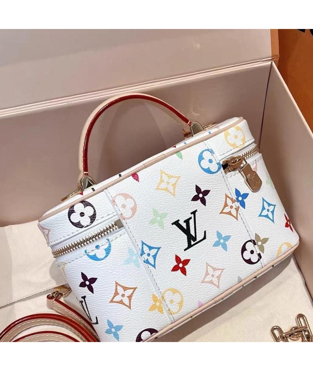 LOUIS VUITTON Белая кожаная сумка через плечо, фото 4
