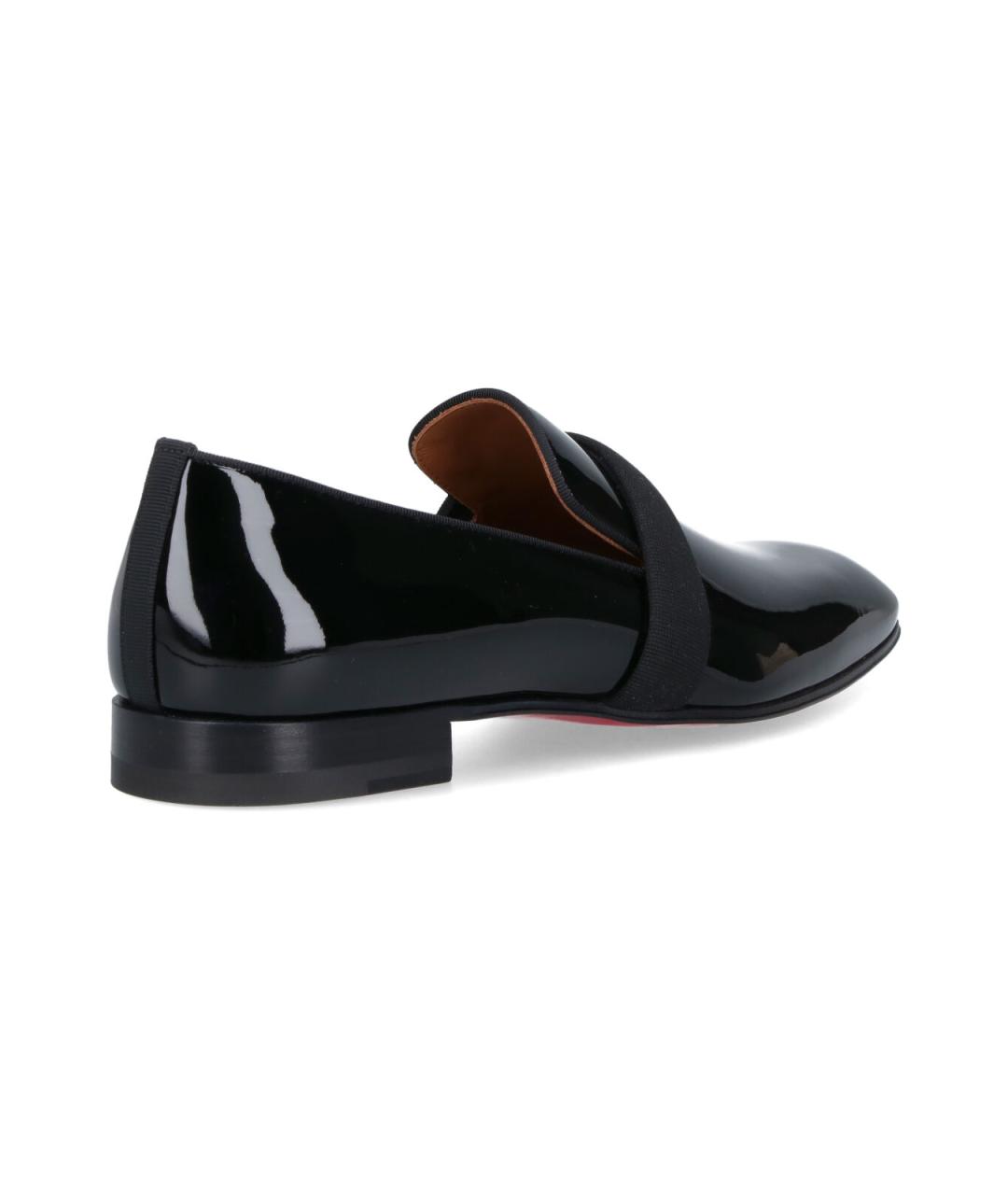 CHRISTIAN LOUBOUTIN Черные кожаные лоферы, фото 3