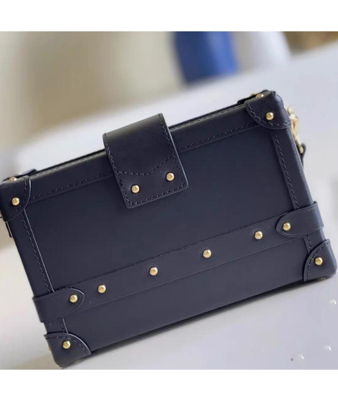 LOUIS VUITTON Черная кожаная сумка через плечо, фото 4