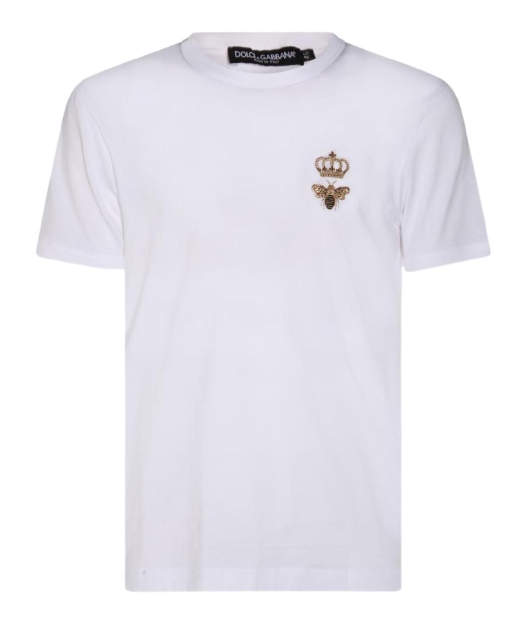 DOLCE&GABBANA Белая хлопковая футболка, фото 1