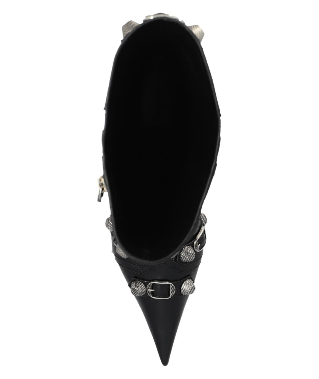 BALENCIAGA Черные кожаные ботильоны, фото 3