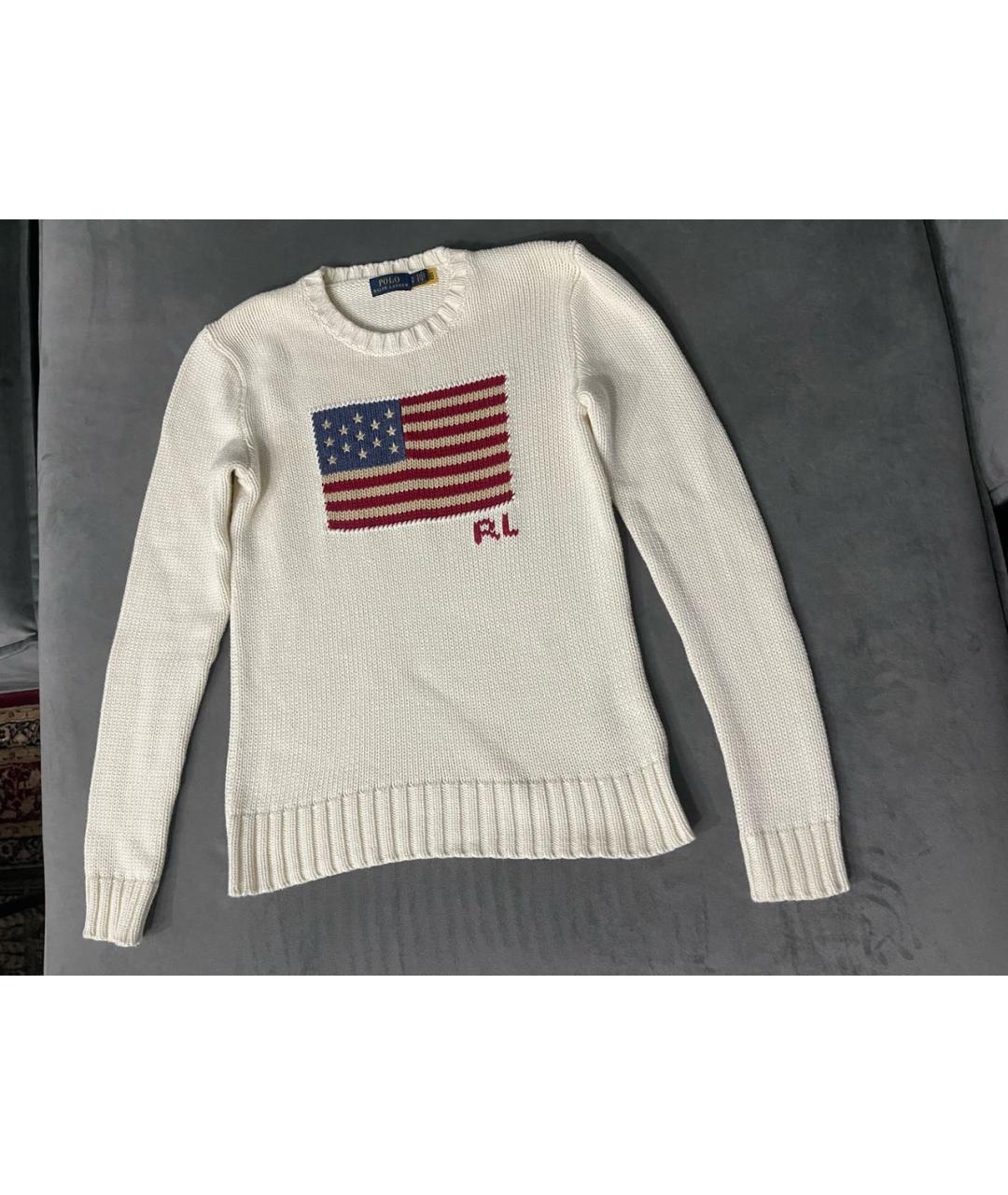 POLO RALPH LAUREN Бежевый хлопковый джемпер / свитер, фото 6
