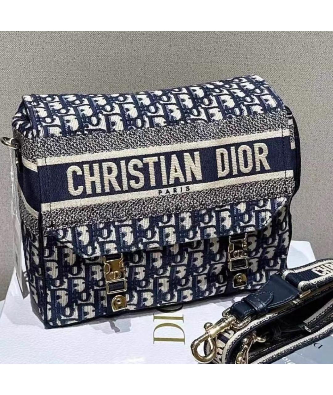 CHRISTIAN DIOR Антрацитовая тканевая сумка через плечо, фото 6