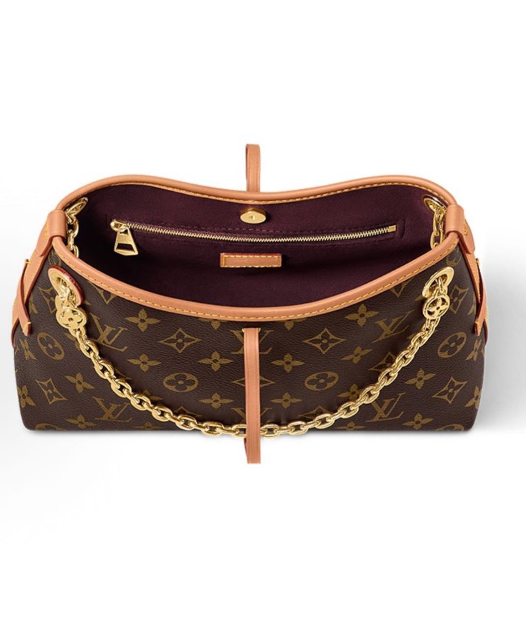 LOUIS VUITTON Коричневая кожаная сумка через плечо, фото 3