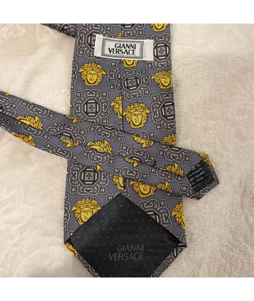VERSACE COLLECTION Серый шелковый галстук, фото 2
