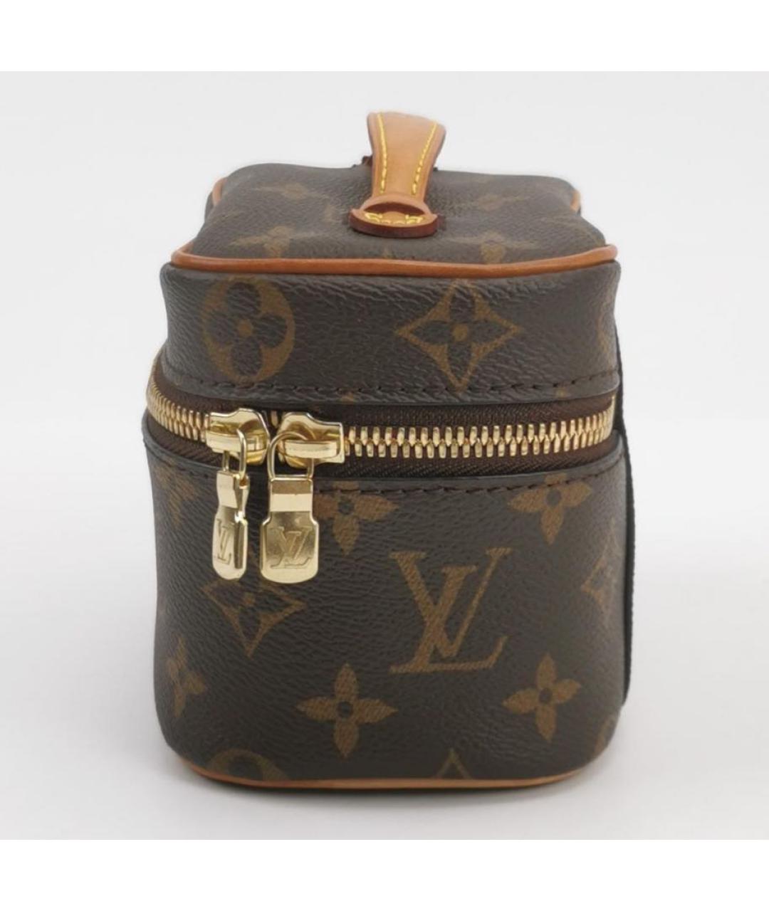 LOUIS VUITTON Коричневая кожаная сумка с короткими ручками, фото 2
