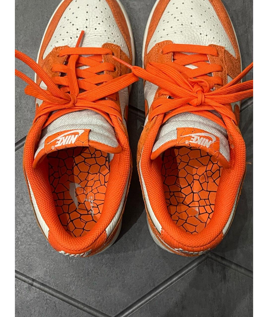NIKE Оранжевое текстильные кроссовки, фото 3