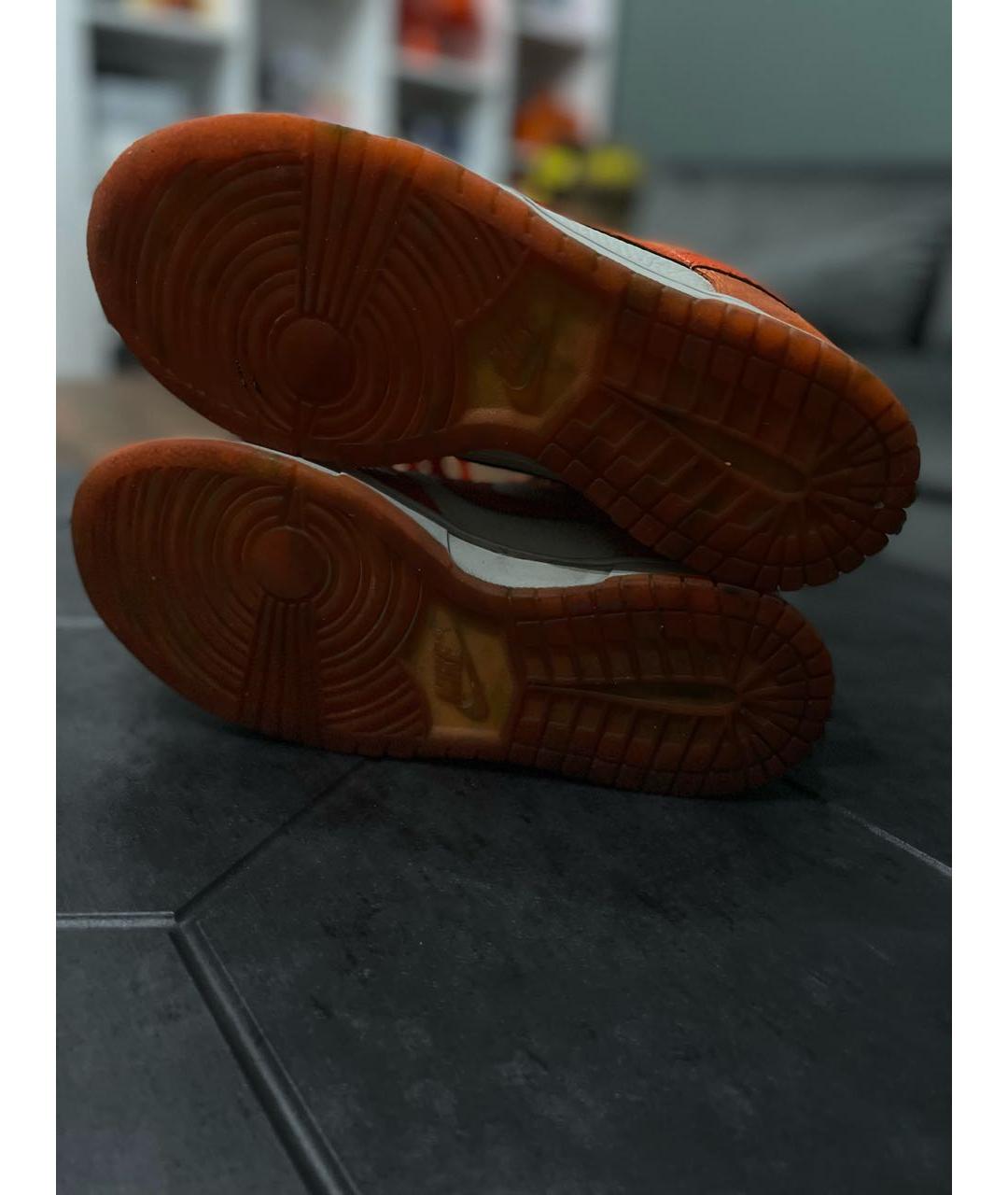 NIKE Оранжевое текстильные кроссовки, фото 6