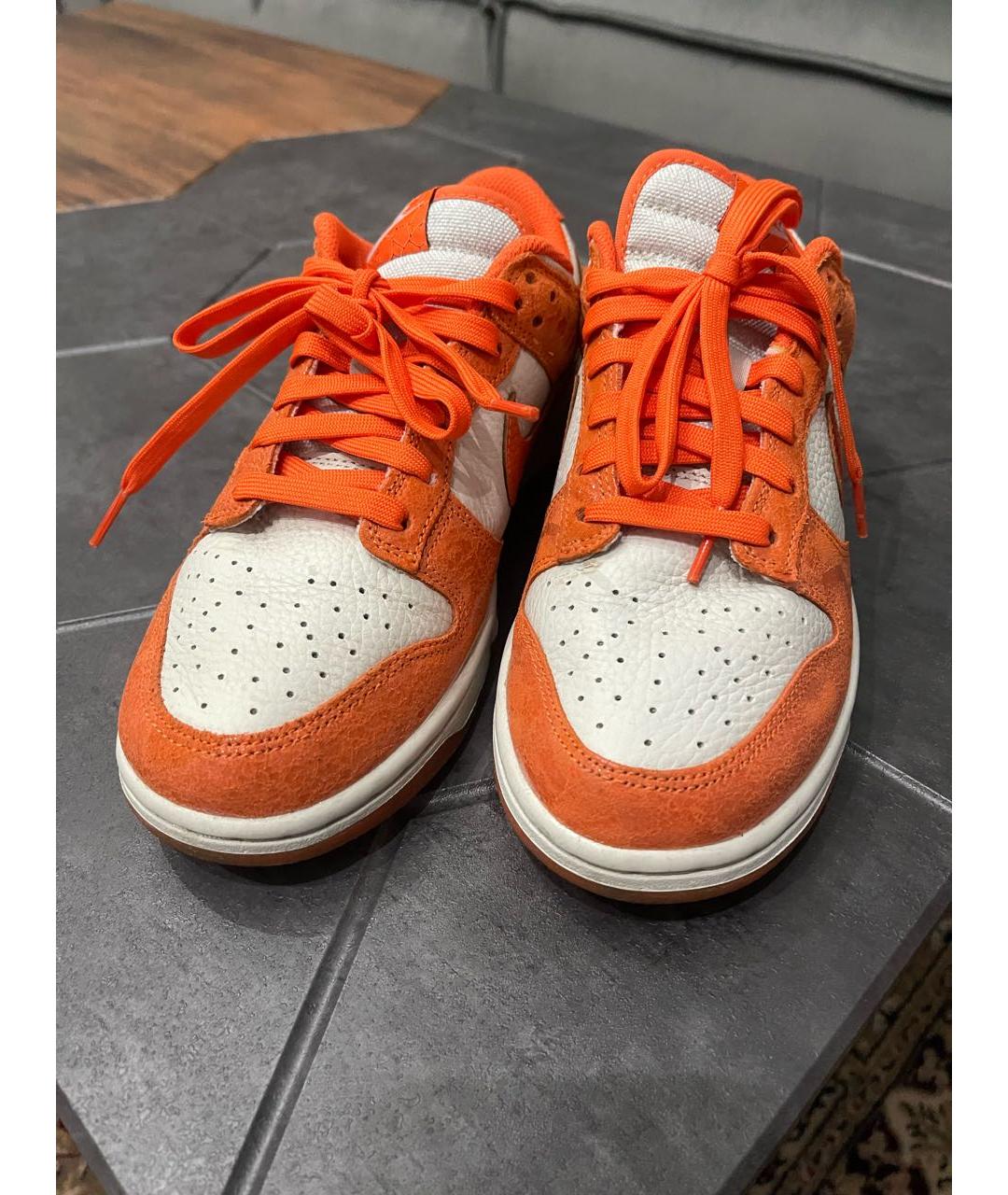 NIKE Оранжевое текстильные кроссовки, фото 2