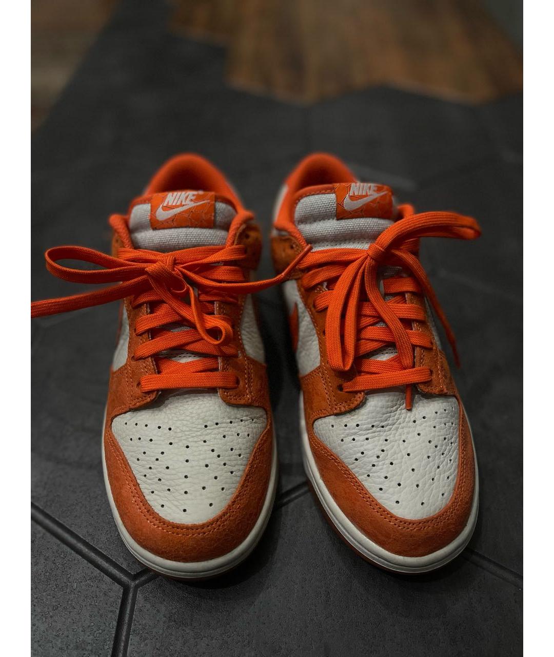 NIKE Оранжевое текстильные кроссовки, фото 7