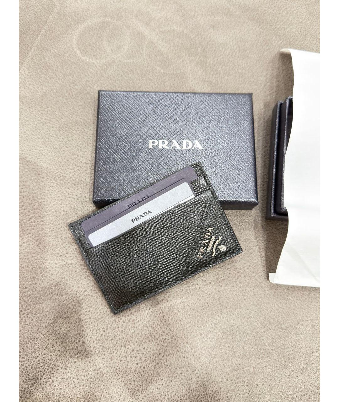 PRADA Черный кожаный кардхолдер, фото 5
