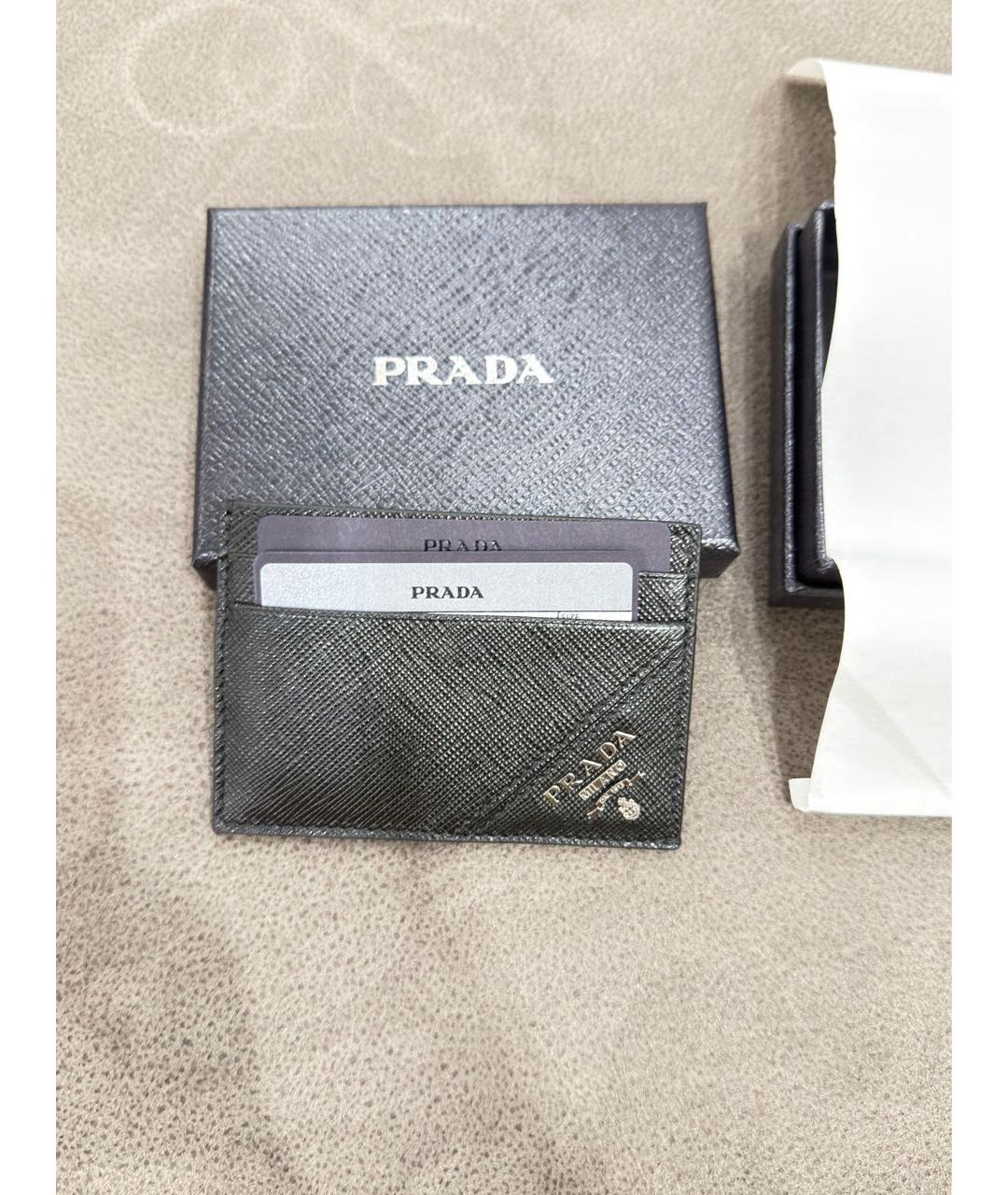 PRADA Черный кожаный кардхолдер, фото 3