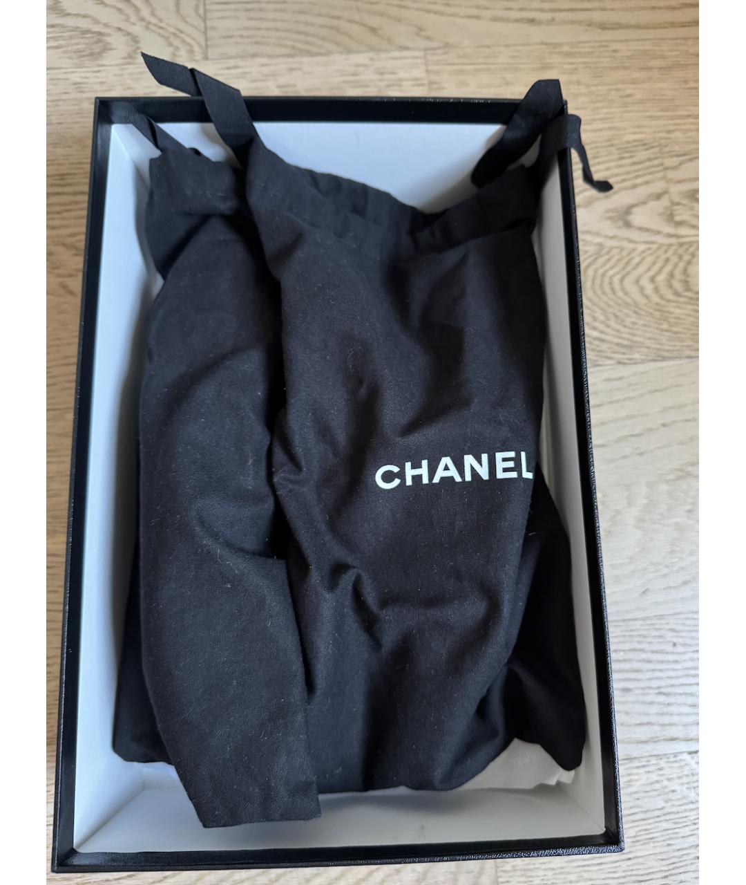 CHANEL Черные кожаные туфли, фото 6