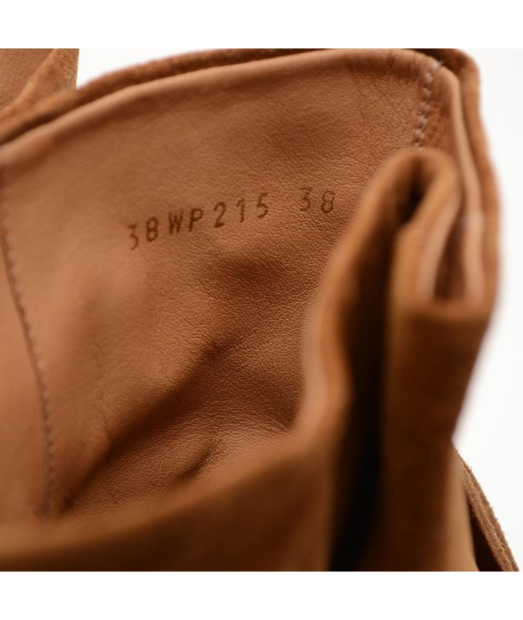 MAISON MARGIELA Коричневые замшевые ботильоны, фото 6