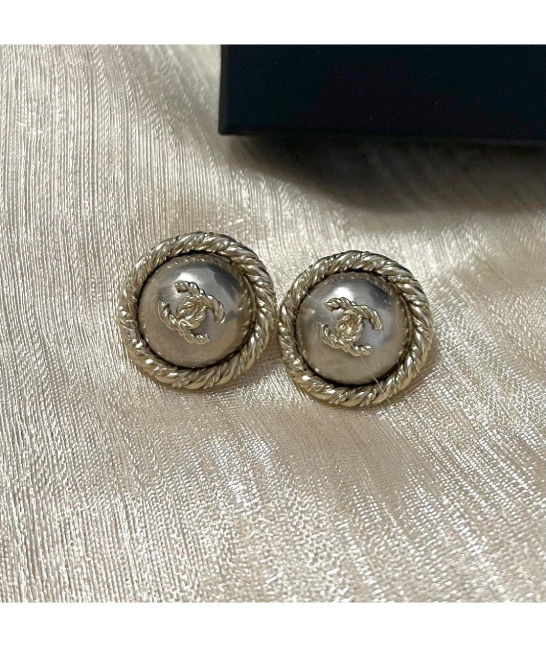 CHANEL Металлические серьги, фото 5