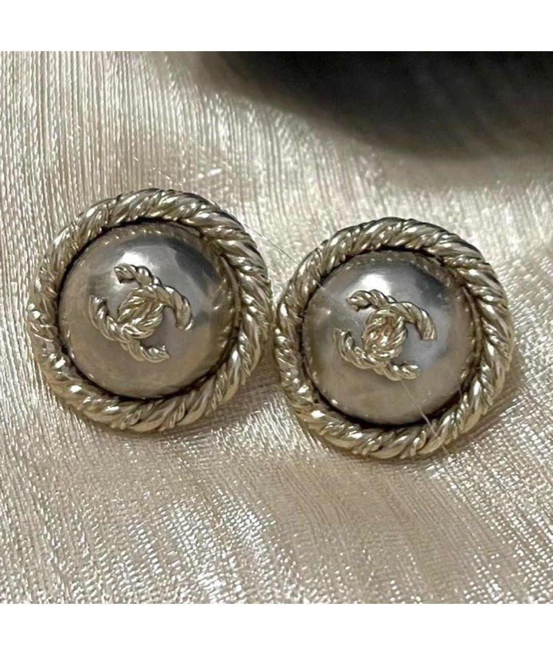 CHANEL Металлические серьги, фото 8