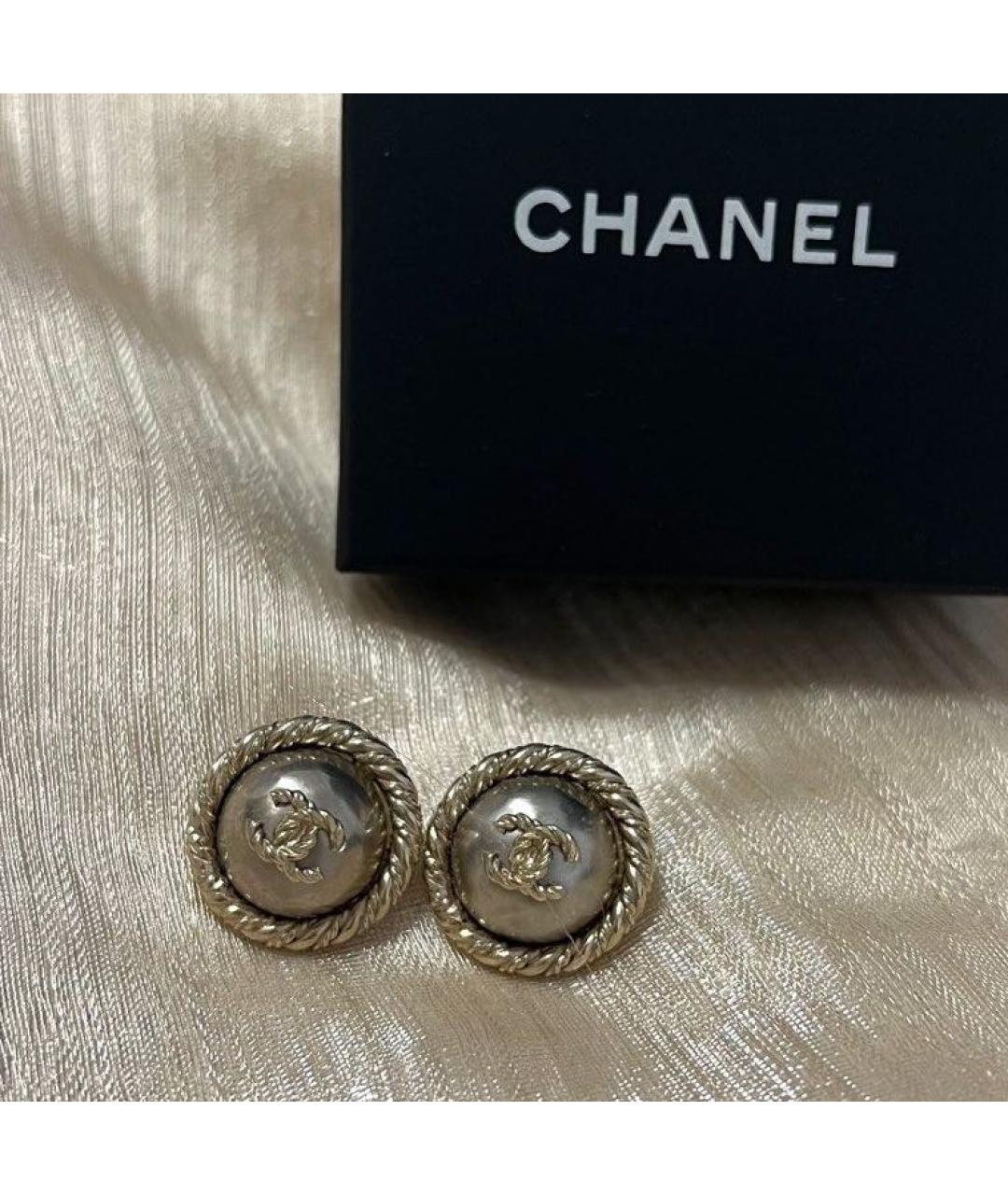 CHANEL Металлические серьги, фото 6