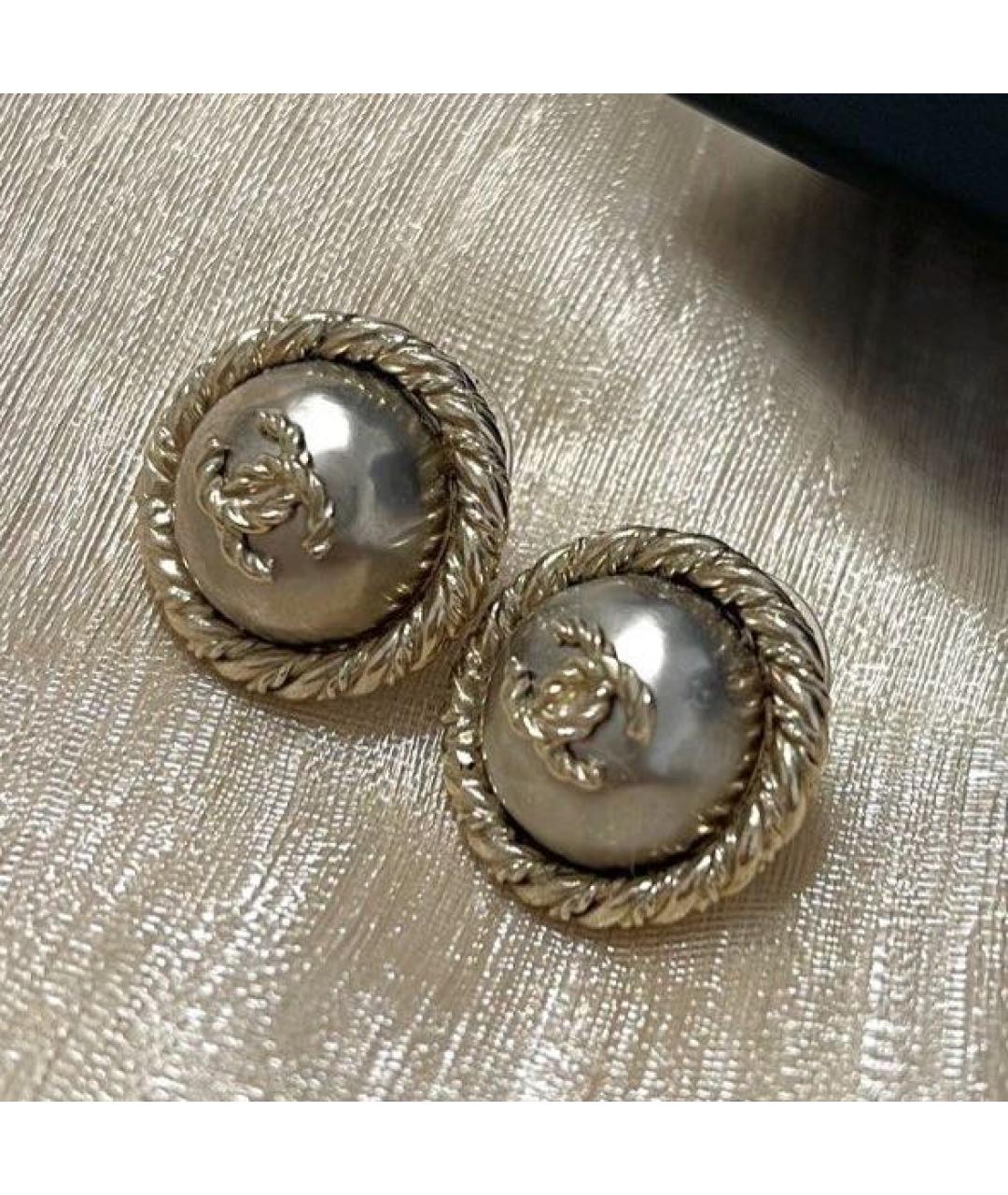 CHANEL Металлические серьги, фото 7