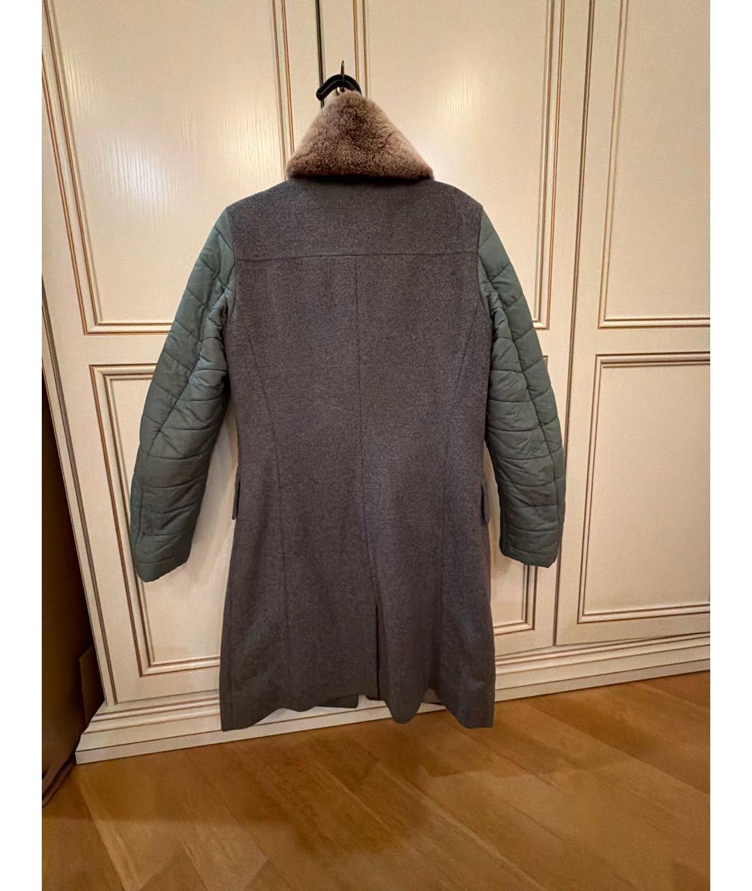 CERRUTI 1881 Серое шерстяное пальто, фото 2