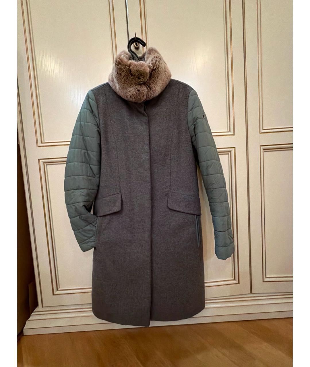 CERRUTI 1881 Серое шерстяное пальто, фото 5
