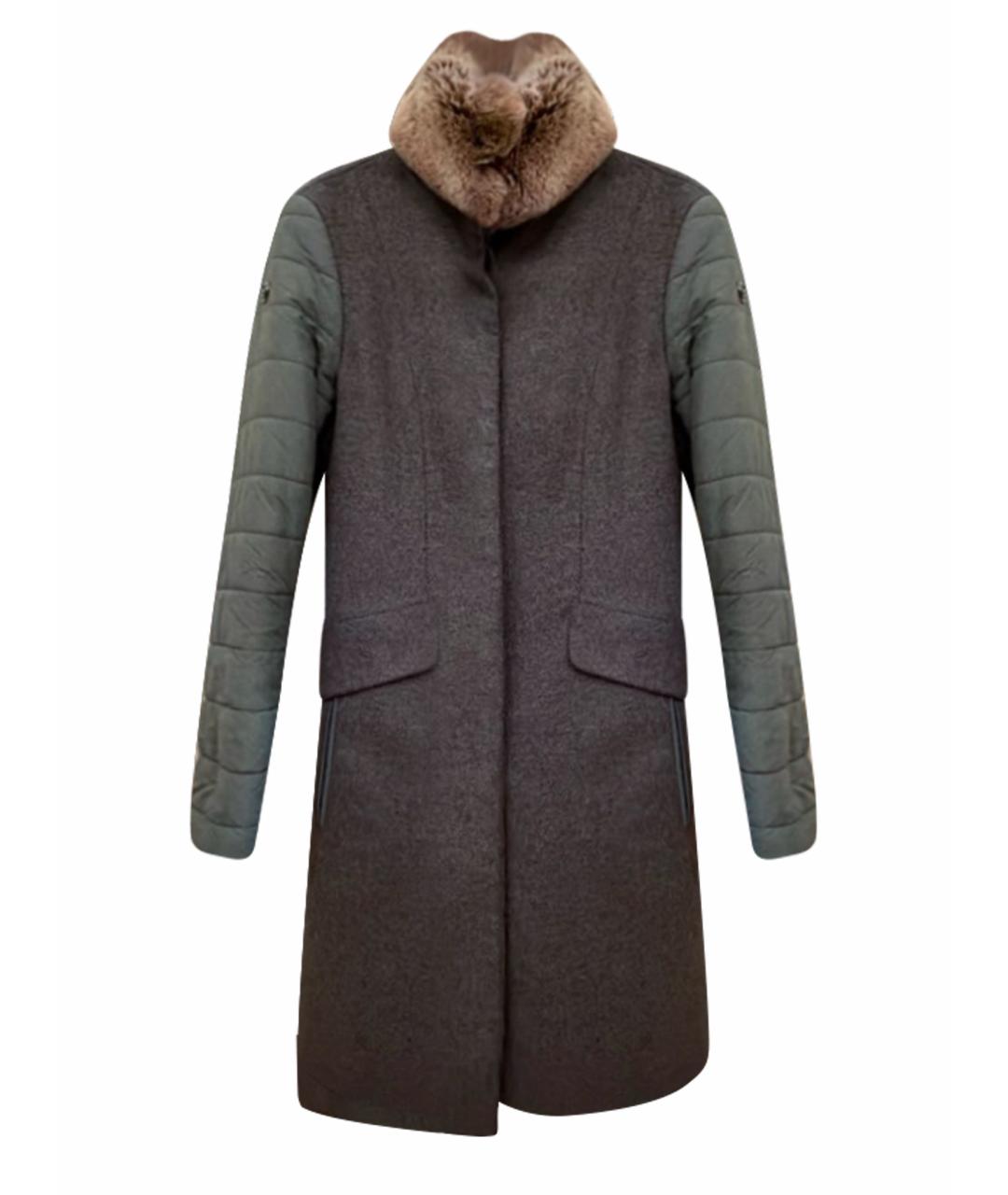 CERRUTI 1881 Серое шерстяное пальто, фото 1