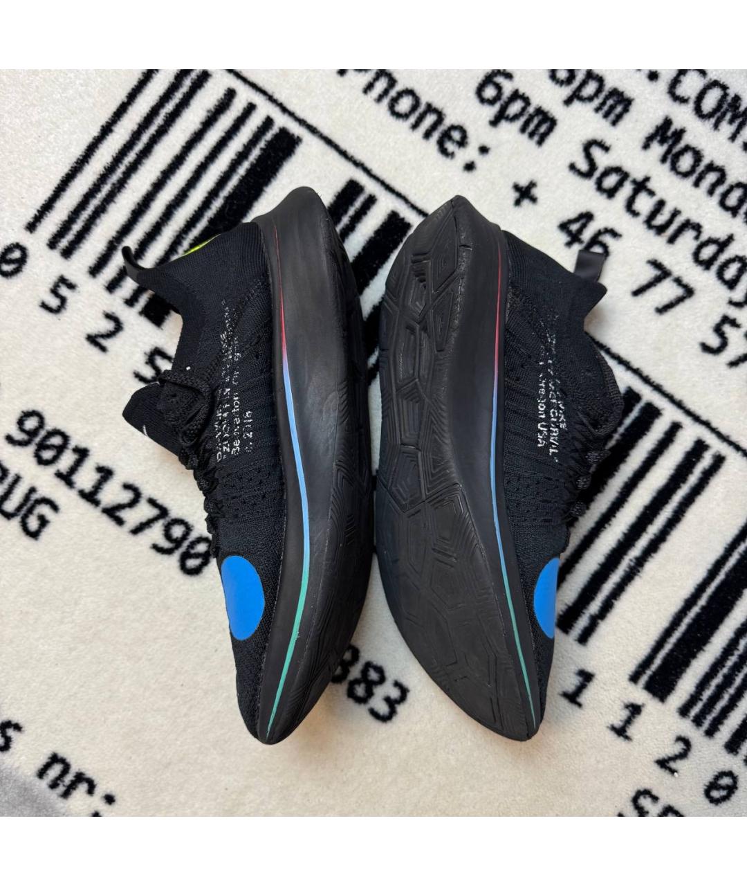 NIKE X OFF-WHITE Черные текстильные низкие кроссовки / кеды, фото 3