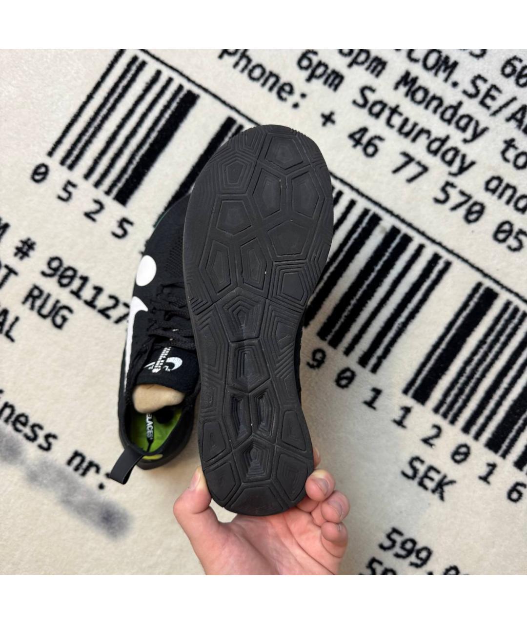 NIKE X OFF-WHITE Черные текстильные низкие кроссовки / кеды, фото 5