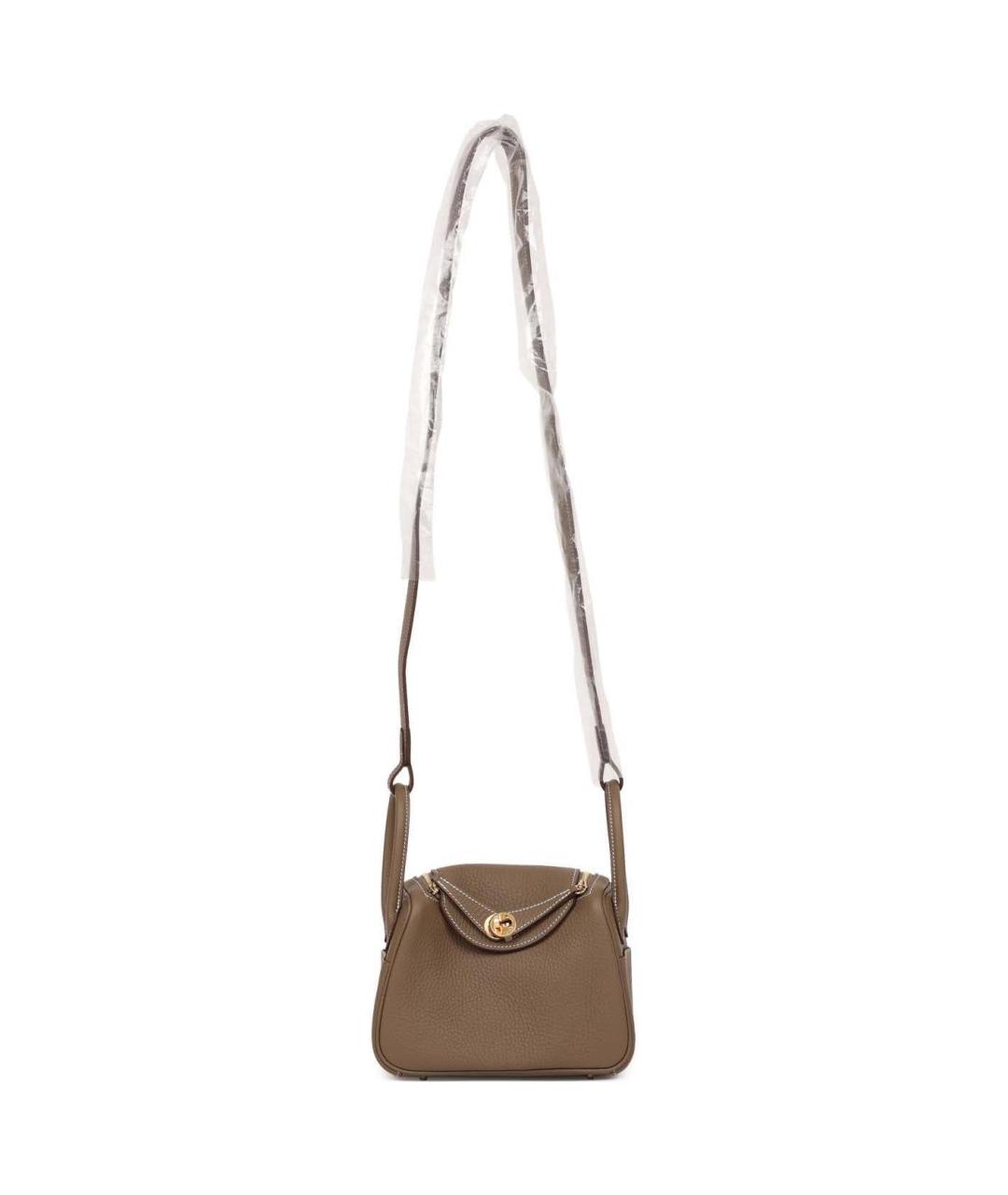 HERMES Коричневая кожаная сумка через плечо, фото 2