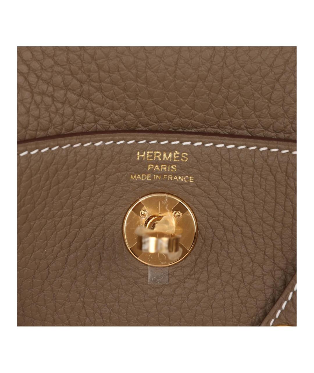 HERMES Коричневая кожаная сумка через плечо, фото 7