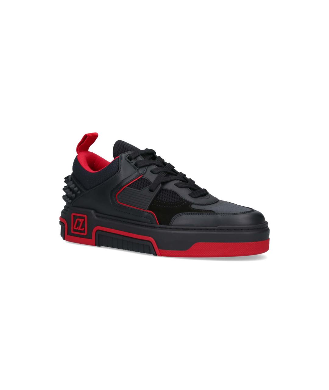 CHRISTIAN LOUBOUTIN Черные кожаные низкие кроссовки / кеды, фото 2