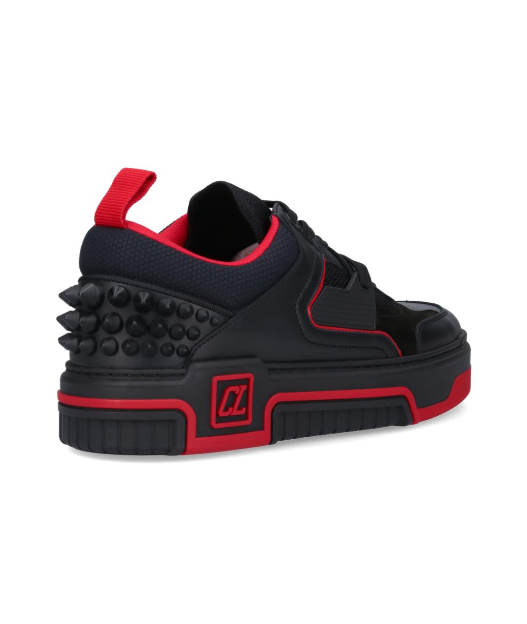 CHRISTIAN LOUBOUTIN Черные кожаные низкие кроссовки / кеды, фото 4