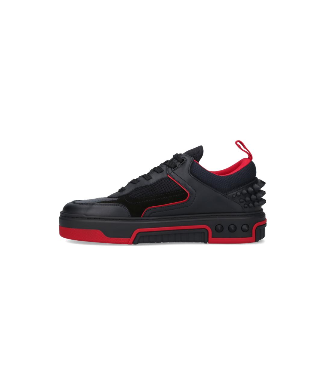 CHRISTIAN LOUBOUTIN Черные кожаные низкие кроссовки / кеды, фото 3