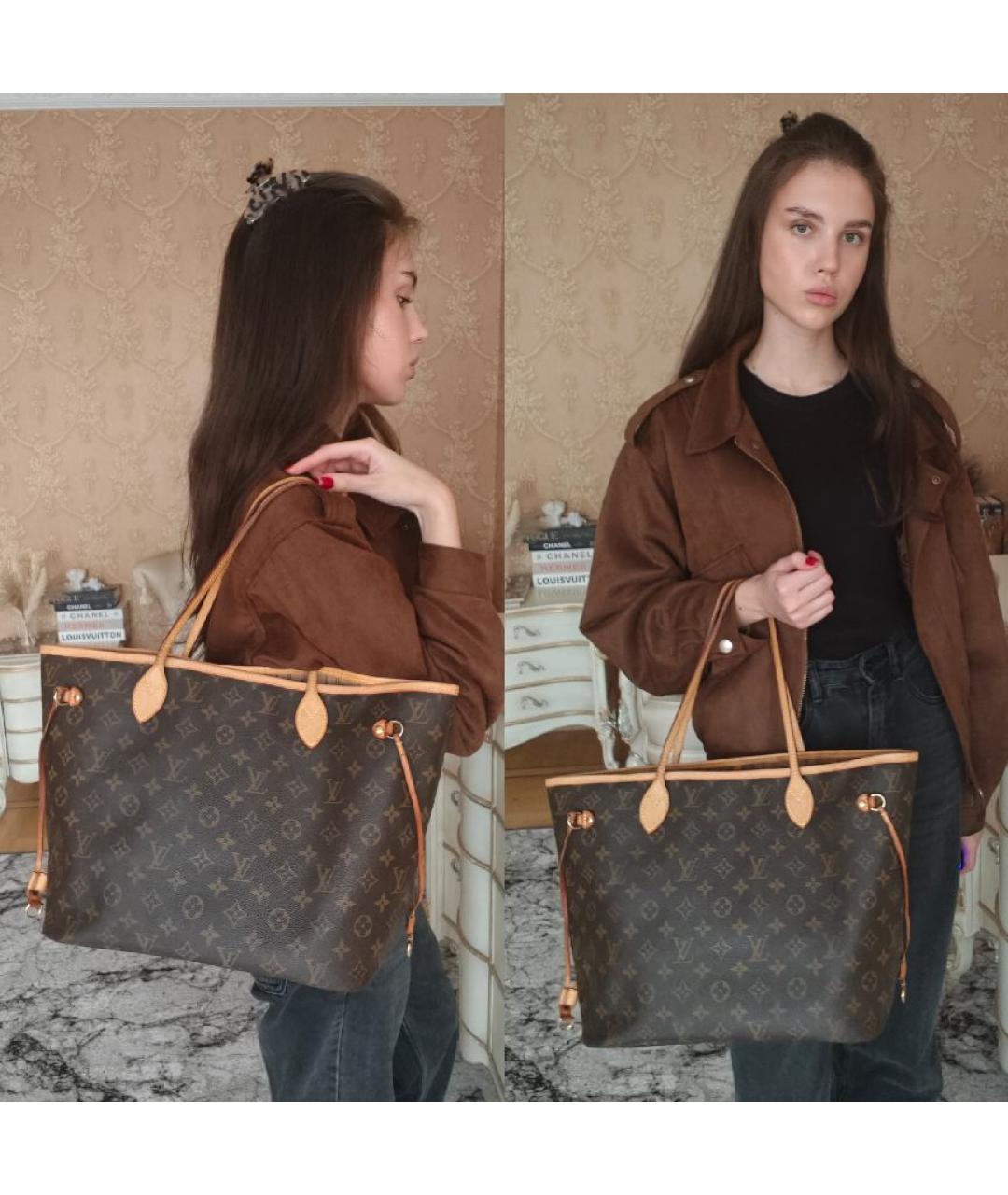LOUIS VUITTON Коричневая сумка тоут, фото 4