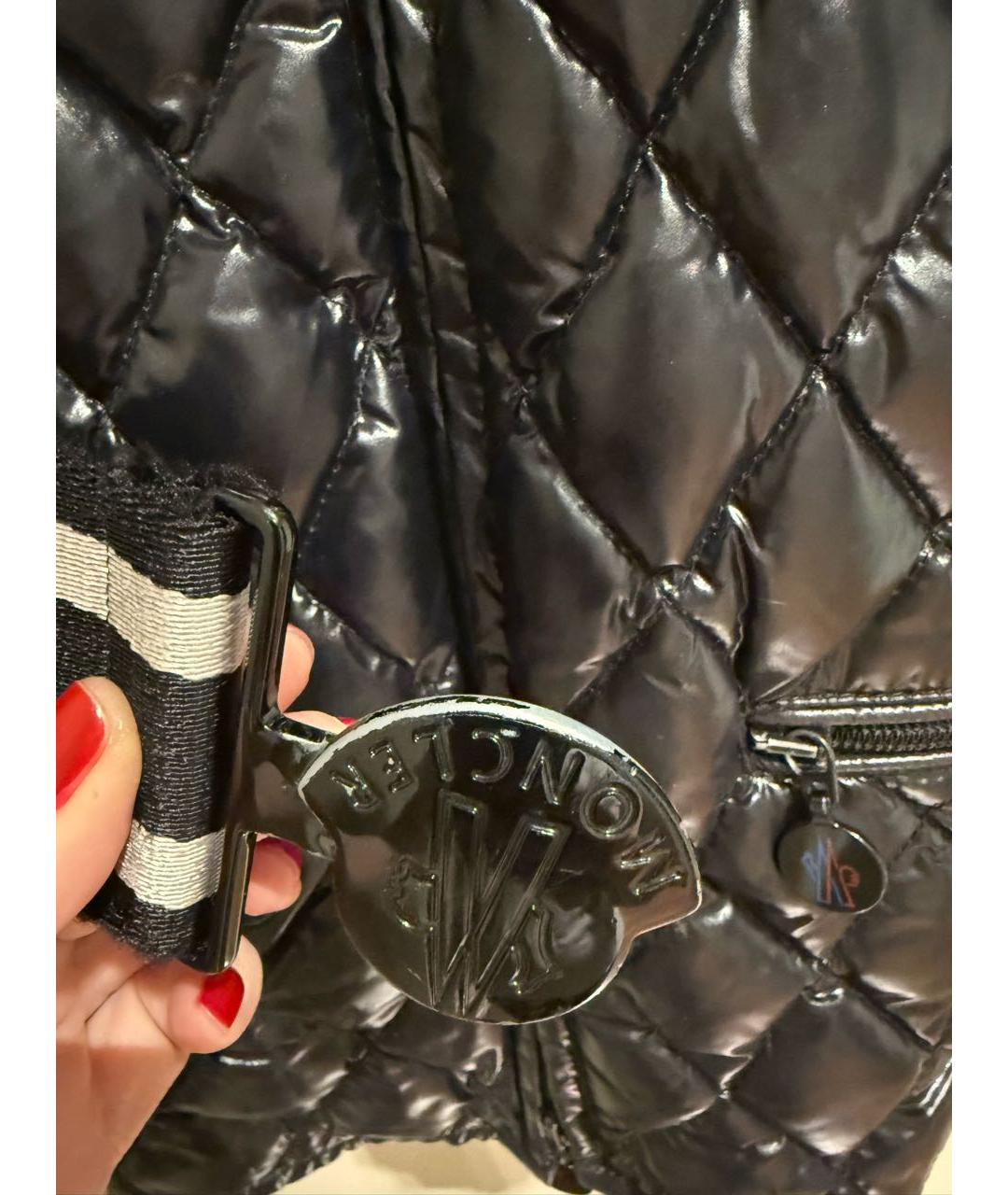 MONCLER Черная полиамидовая куртка, фото 8